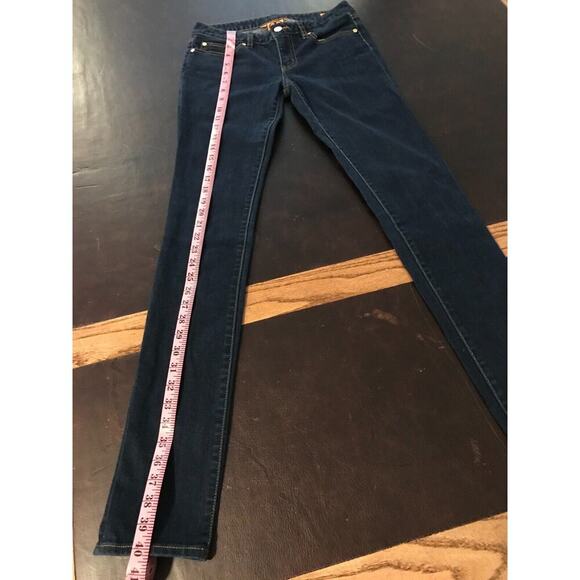 TORY BURCH Women Blue Solid Super Skinny Dark Wash Denim 5-Pocket Jeans - 27 - Picture 10 of 10